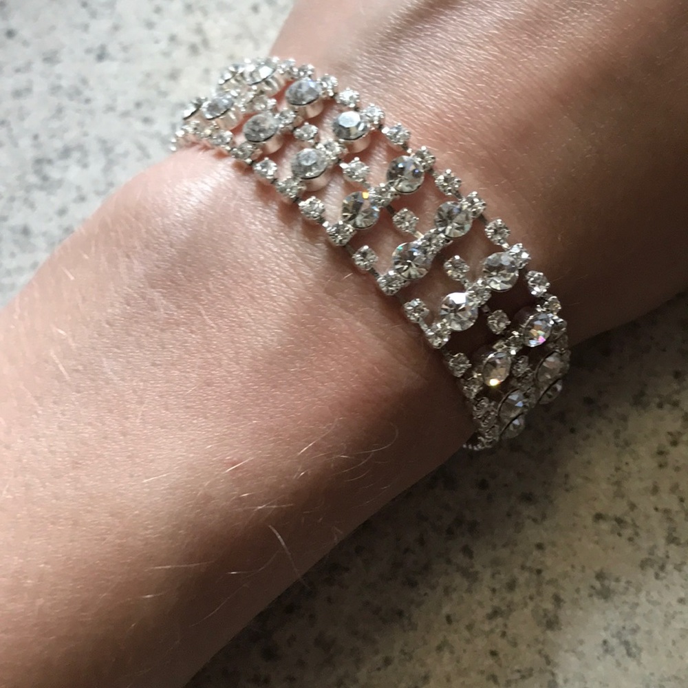 Imitation diamond bracelet